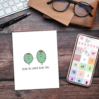Olive Me Loves Olive You | Anniversary/Valentines Card