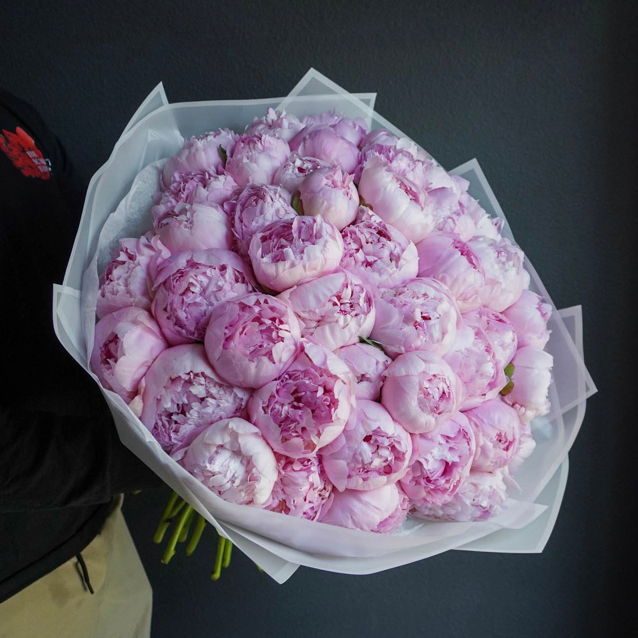 Pillow Talk - bouquet of 50 pink peonies