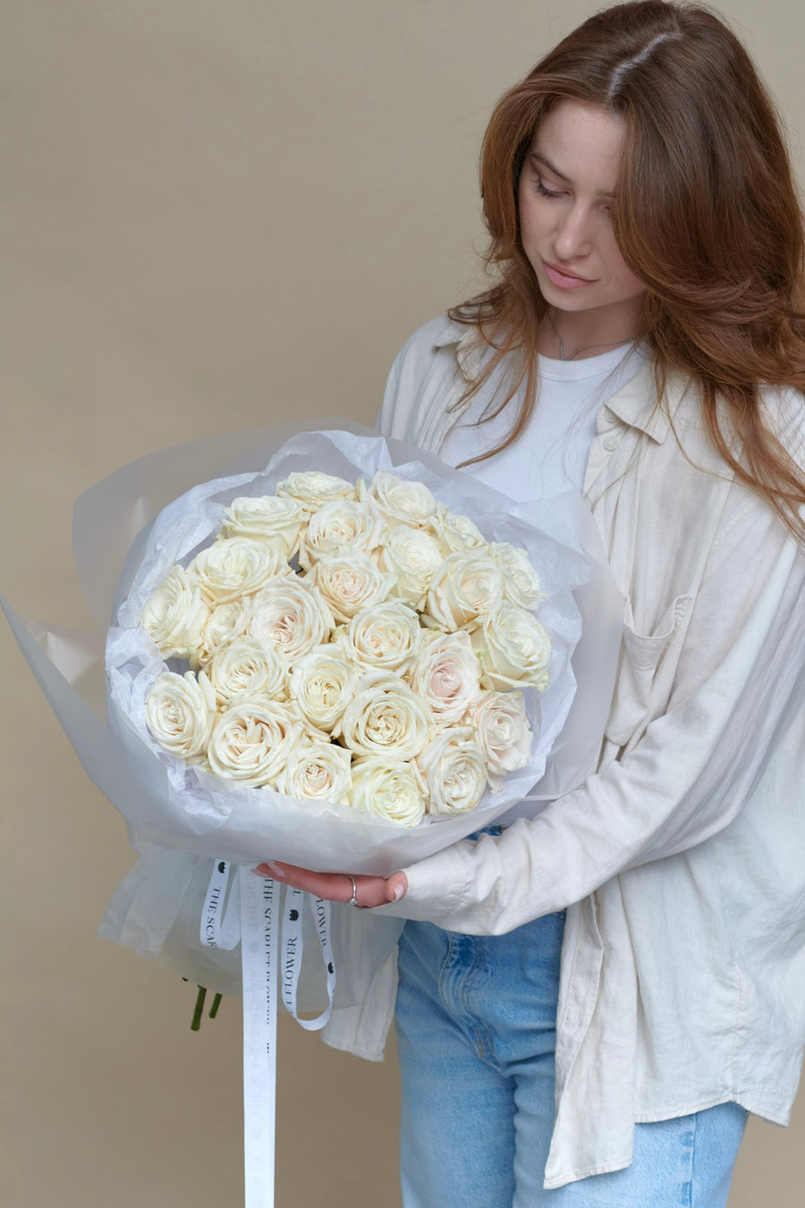 White Roses Bouquet - Same Day Delivery