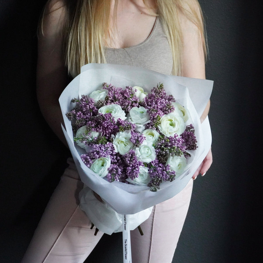 Bouquet Purity & Calmness - lilacs, ranunculuses