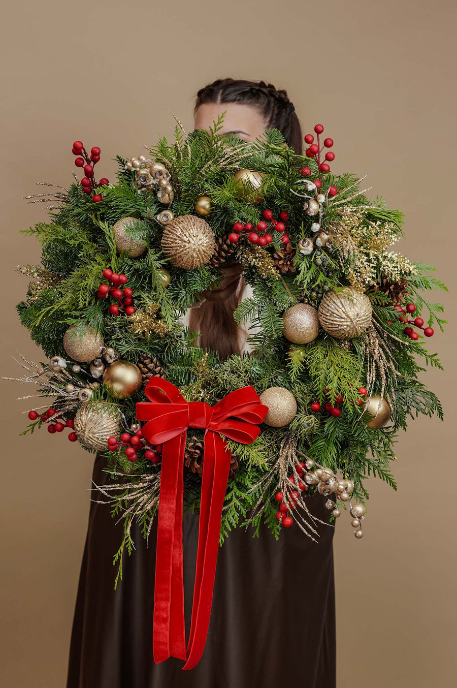 Luxury Christmas Evergreen Wreath