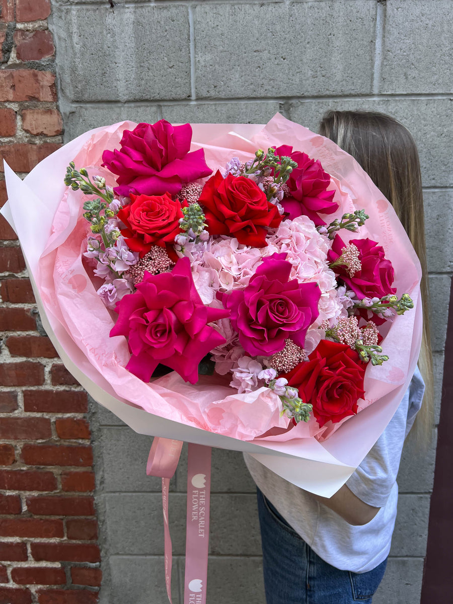 Bouquet - Pink Muse - Roses, Hydrangeas, Stocks
