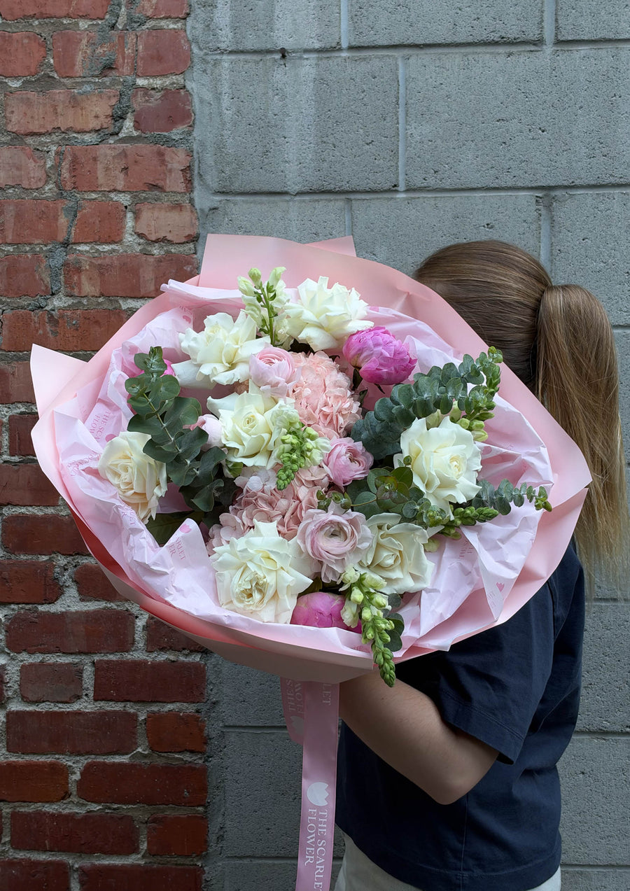 Bouquet - Pink Blush - Peonies, Ranunculus, Roses