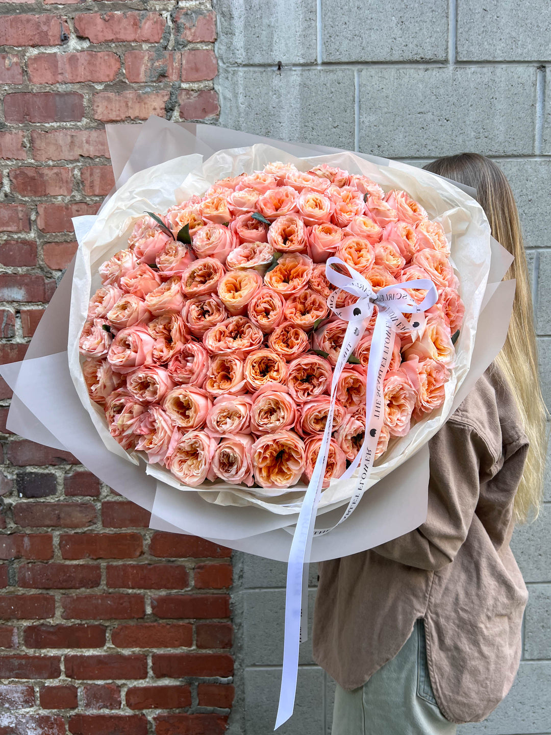 Bouquet - Melon Xpression - Peony Garden Roses – THE SCARLET FLOWER
