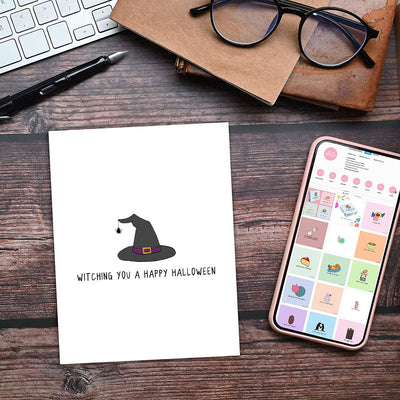 Witching You A Happy Halloween | Halloween Card