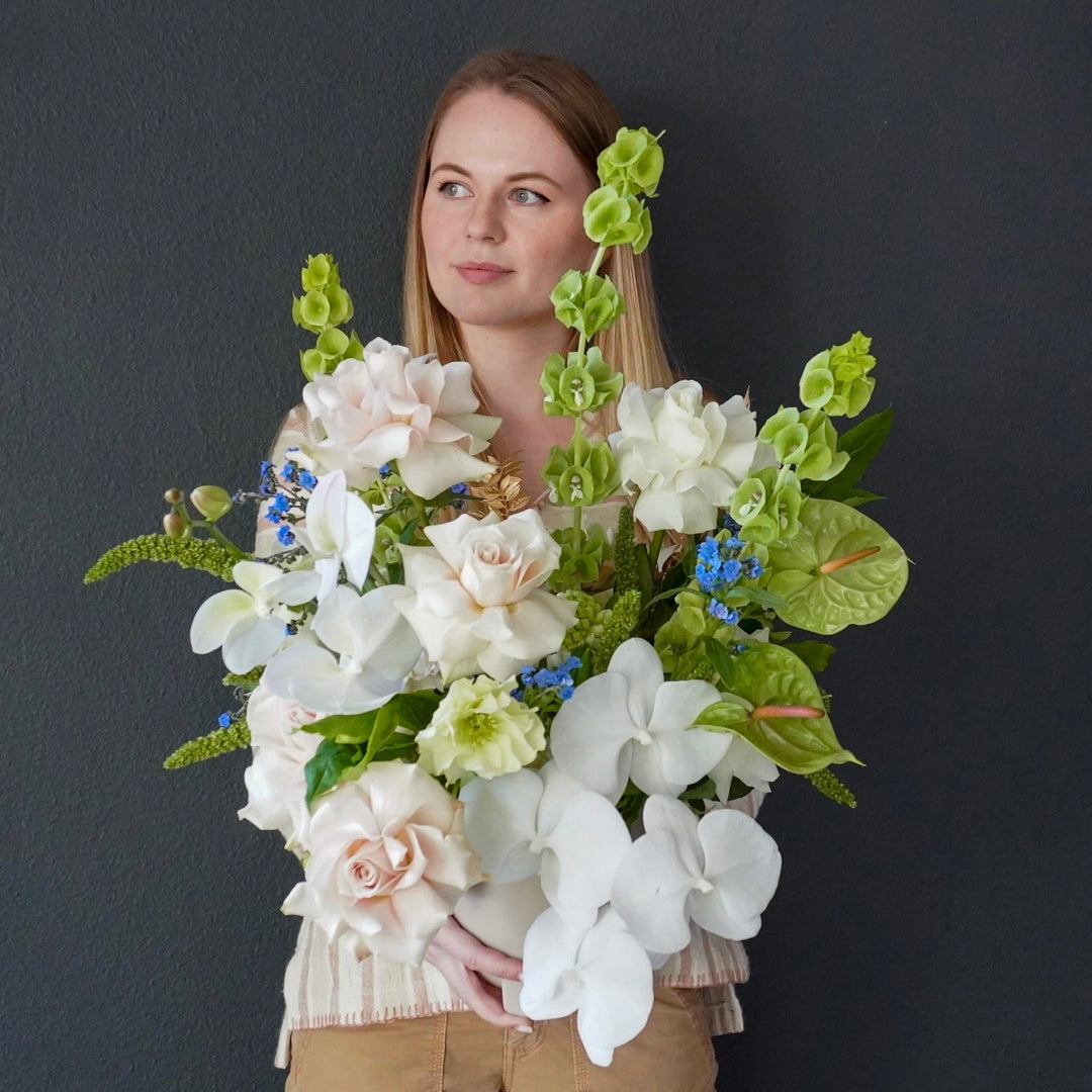 orchids and anthuriums Vase arrangement Flora