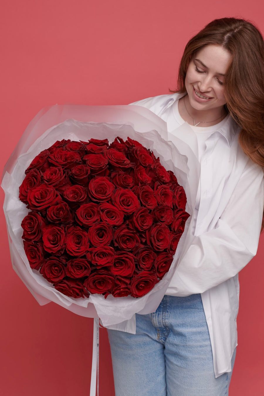 Red Love - hand‑tied rose bouquet