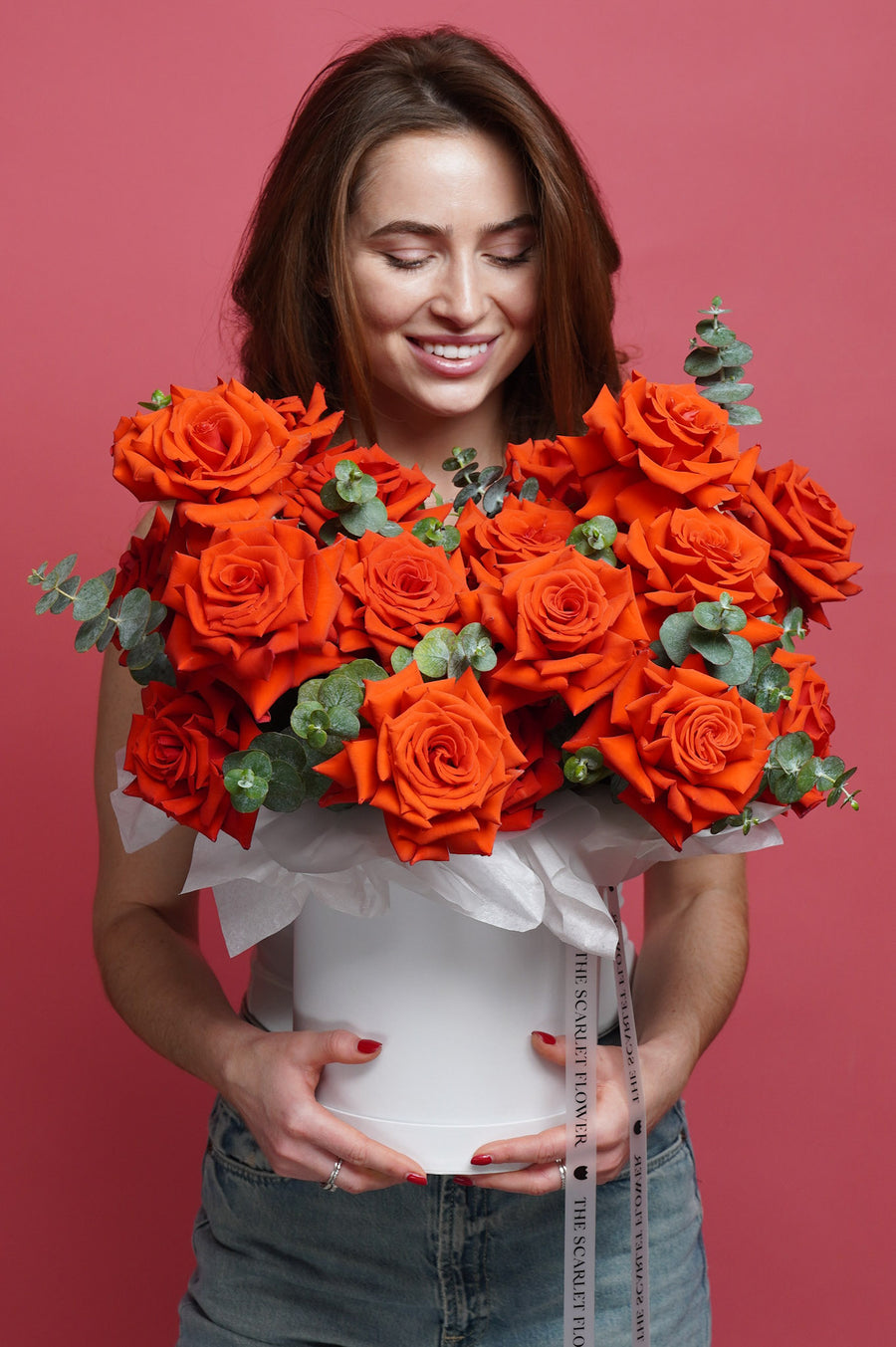 Flower Box - Vivid - French Red Roses