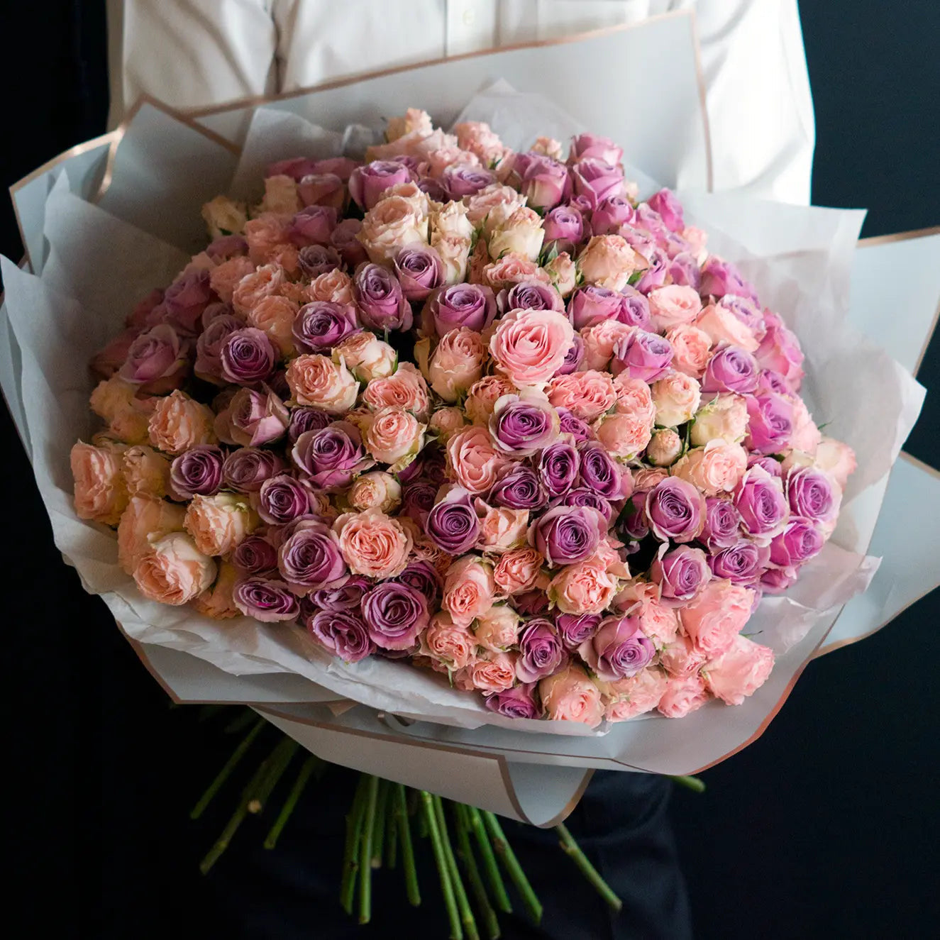 Lavender Constellation - pink & lavender spray roses flowers bouquet