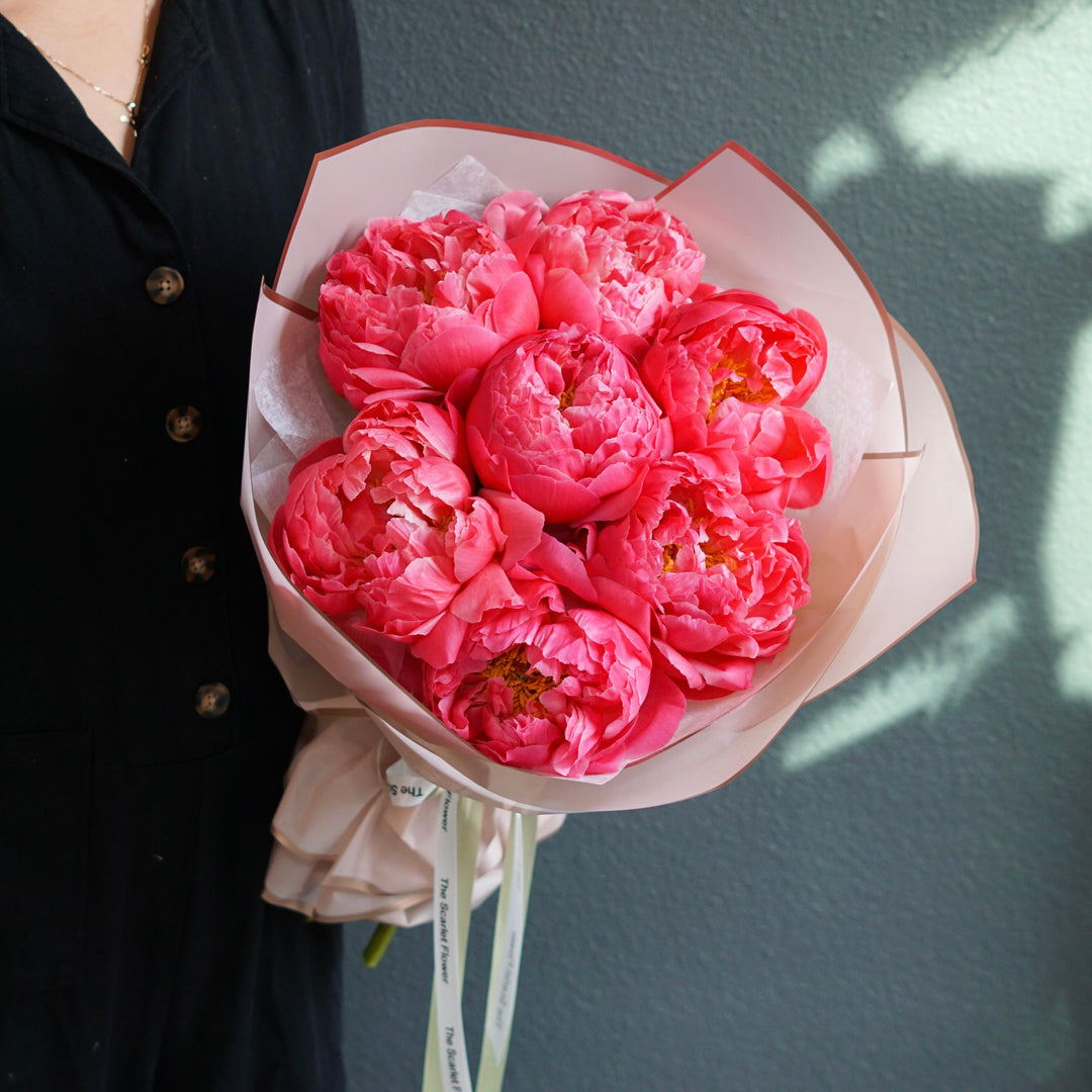 Coral Peonies Bouquet